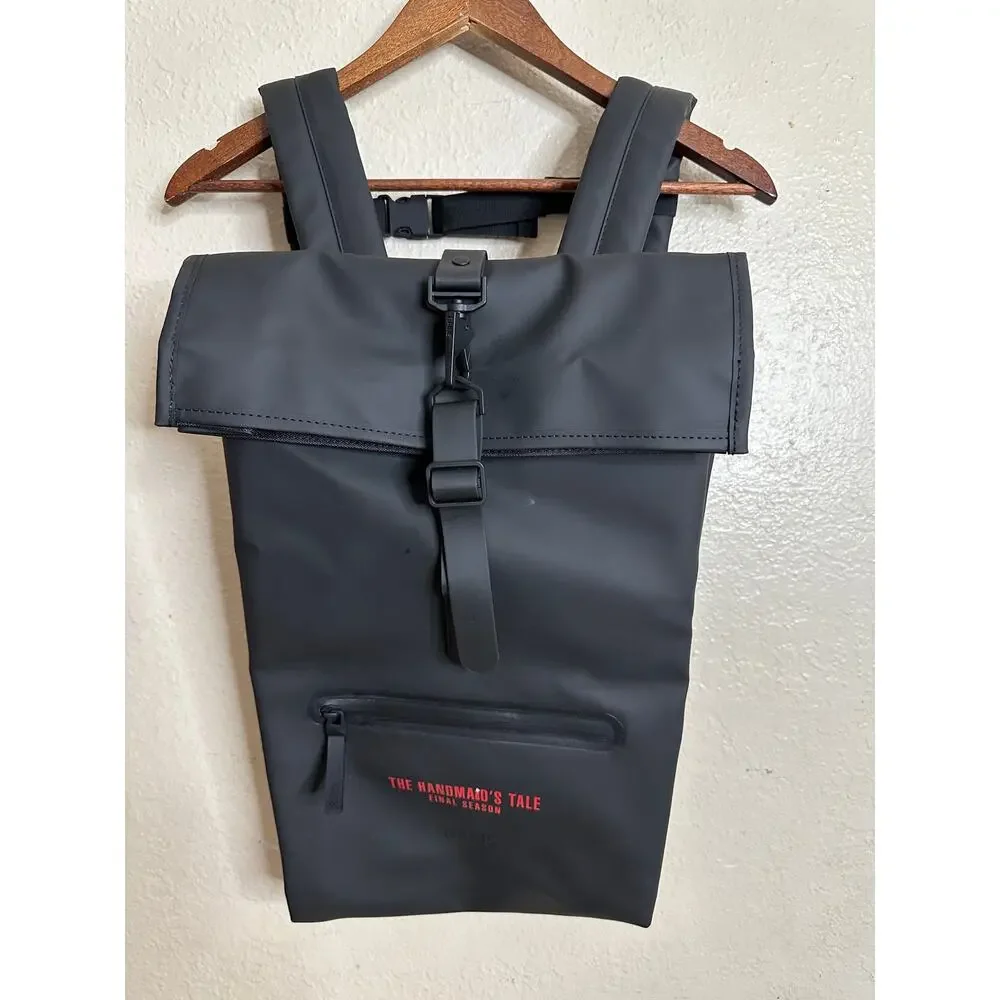 Rains Rolltap Rucksack Backpack Waterproof Black NWT